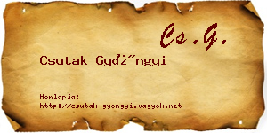 Csutak Gyöngyi névjegykártya