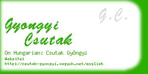 gyongyi csutak business card