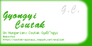 gyongyi csutak business card